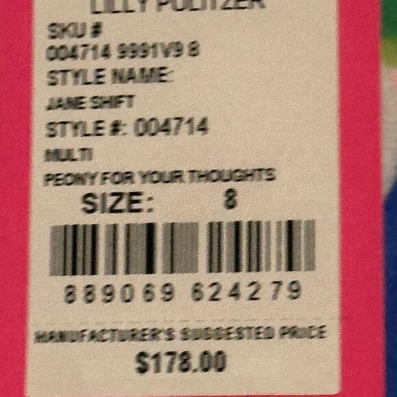 Lilly Pulitzer NWT Women's Jane Shift Dress in Peony For Your Thoughts Size 4 - Picture 6 of 10